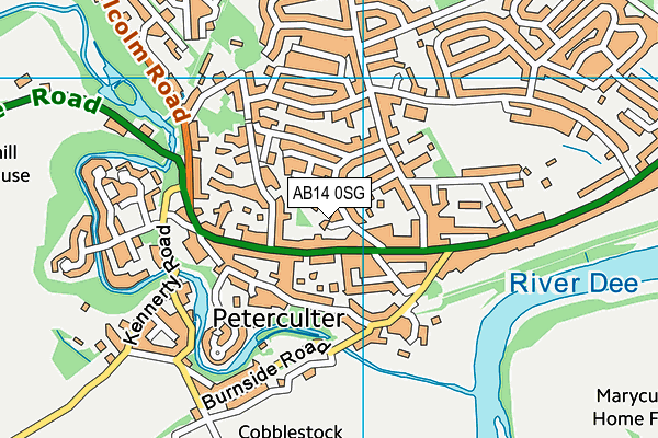 AB14 0SG map - OS VectorMap District (Ordnance Survey) AB14 0SG map - OS VectorMap District (Ordnance Survey)