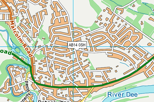 AB14 0SH map - OS VectorMap District (Ordnance Survey) AB14 0SH map - OS VectorMap District (Ordnance Survey)