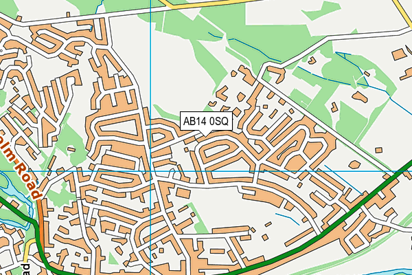AB14 0SQ map - OS VectorMap District (Ordnance Survey) AB14 0SQ map - OS VectorMap District (Ordnance Survey)