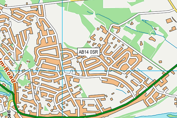 AB14 0SR map - OS VectorMap District (Ordnance Survey) AB14 0SR map - OS VectorMap District (Ordnance Survey)
