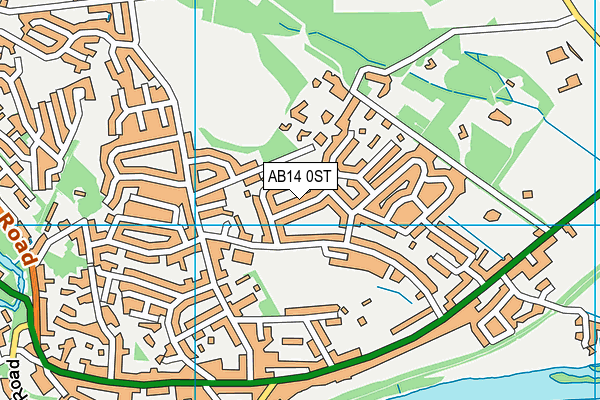 AB14 0ST map - OS VectorMap District (Ordnance Survey) AB14 0ST map - OS VectorMap District (Ordnance Survey)