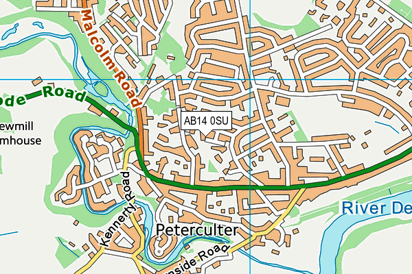 AB14 0SU map - OS VectorMap District (Ordnance Survey)