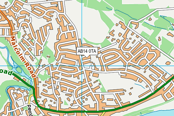 AB14 0TA map - OS VectorMap District (Ordnance Survey) AB14 0TA map - OS VectorMap District (Ordnance Survey)