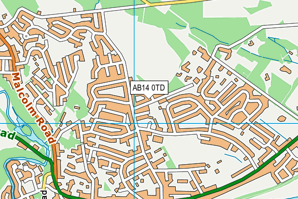 AB14 0TD map - OS VectorMap District (Ordnance Survey) AB14 0TD map - OS VectorMap District (Ordnance Survey)