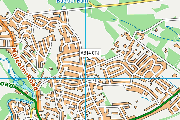 AB14 0TJ map - OS VectorMap District (Ordnance Survey) AB14 0TJ map - OS VectorMap District (Ordnance Survey)