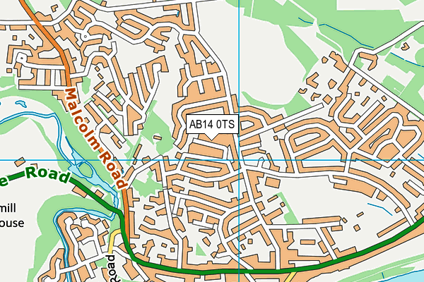 AB14 0TS map - OS VectorMap District (Ordnance Survey) AB14 0TS map - OS VectorMap District (Ordnance Survey)