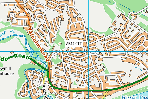 AB14 0TT map - OS VectorMap District (Ordnance Survey) AB14 0TT map - OS VectorMap District (Ordnance Survey)