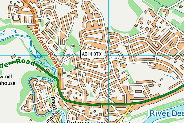 AB14 0TX map - OS VectorMap District (Ordnance Survey) AB14 0TX map - OS VectorMap District (Ordnance Survey)