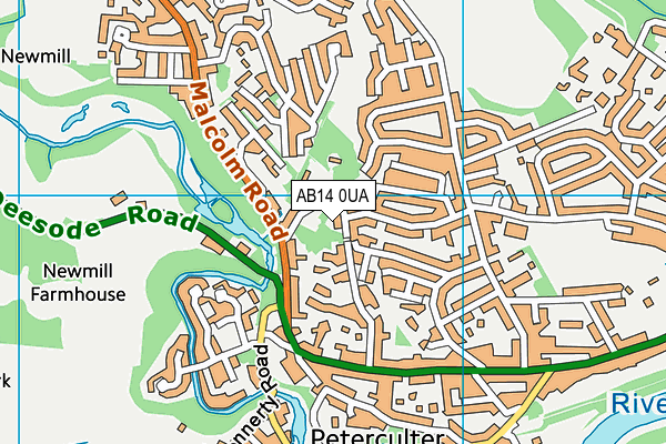 AB14 0UA map - OS VectorMap District (Ordnance Survey) AB14 0UA map - OS VectorMap District (Ordnance Survey)