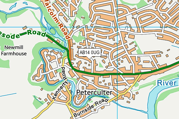 AB14 0UG map - OS VectorMap District (Ordnance Survey) AB14 0UG map - OS VectorMap District (Ordnance Survey)