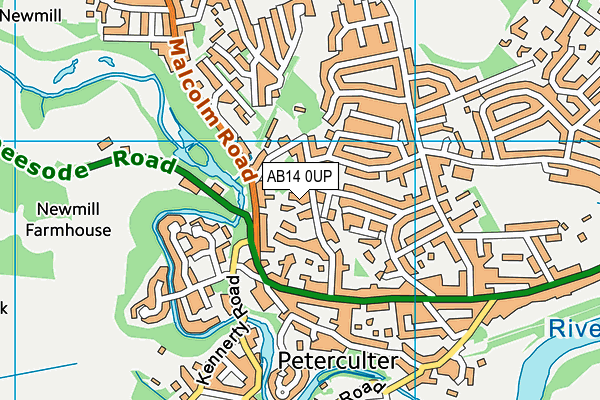 AB14 0UP map - OS VectorMap District (Ordnance Survey)
