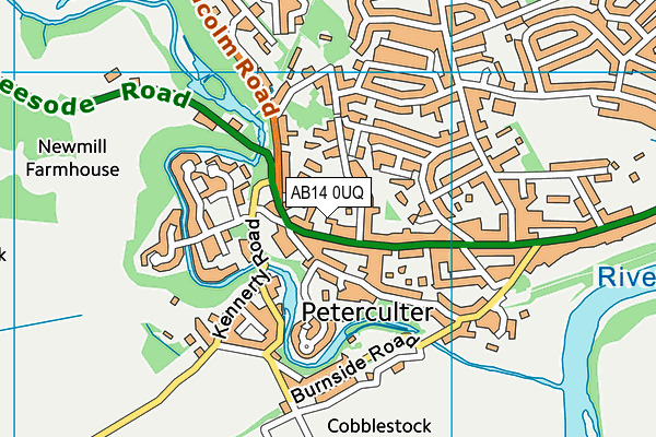 AB14 0UQ map - OS VectorMap District (Ordnance Survey) AB14 0UQ map - OS VectorMap District (Ordnance Survey)