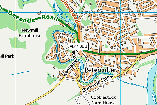 AB14 0UU map - OS VectorMap District (Ordnance Survey) AB14 0UU map - OS VectorMap District (Ordnance Survey)