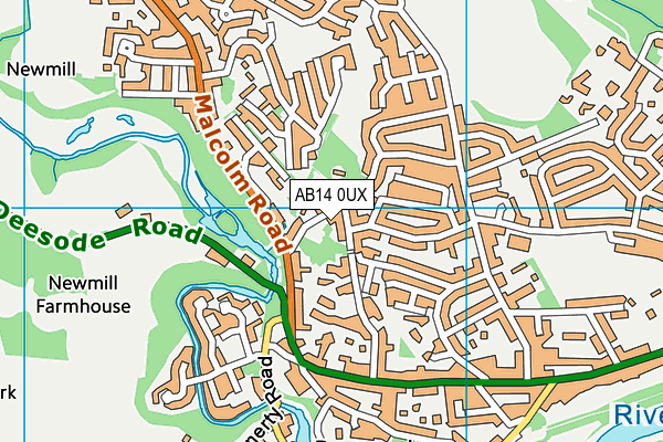 AB14 0UX map - OS VectorMap District (Ordnance Survey) AB14 0UX map - OS VectorMap District (Ordnance Survey)