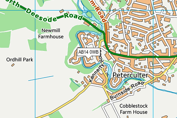AB14 0WB map - OS VectorMap District (Ordnance Survey) AB14 0WB map - OS VectorMap District (Ordnance Survey)