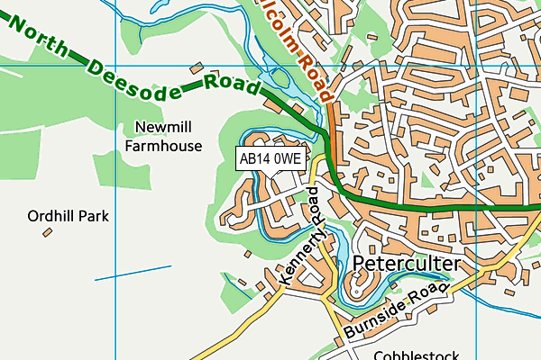 AB14 0WE map - OS VectorMap District (Ordnance Survey) AB14 0WE map - OS VectorMap District (Ordnance Survey)