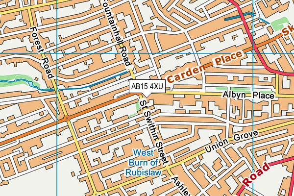 AB15 4XU map - OS VectorMap District (Ordnance Survey) AB15 4XU map - OS VectorMap District (Ordnance Survey)