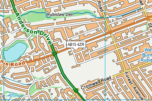 AB15 4ZR map - OS VectorMap District (Ordnance Survey) AB15 4ZR map - OS VectorMap District (Ordnance Survey)
