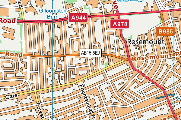 AB15 5EJ map - OS VectorMap District (Ordnance Survey) AB15 5EJ map - OS VectorMap District (Ordnance Survey)