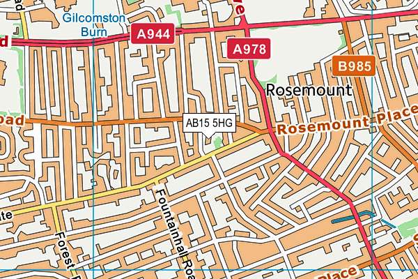 AB15 5HG map - OS VectorMap District (Ordnance Survey) AB15 5HG map - OS VectorMap District (Ordnance Survey)