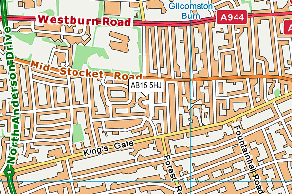 AB15 5HJ map - OS VectorMap District (Ordnance Survey) AB15 5HJ map - OS VectorMap District (Ordnance Survey)