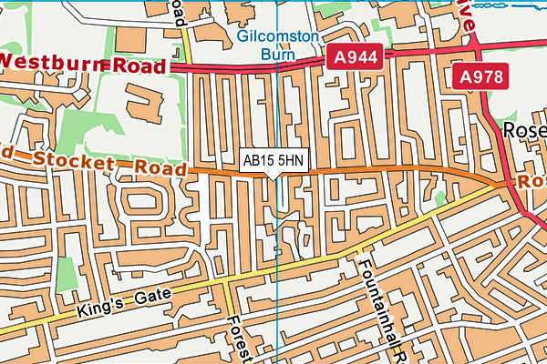 AB15 5HN map - OS VectorMap District (Ordnance Survey) AB15 5HN map - OS VectorMap District (Ordnance Survey)