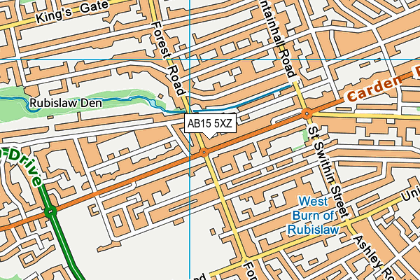 AB15 5XZ map - OS VectorMap District (Ordnance Survey) AB15 5XZ map - OS VectorMap District (Ordnance Survey)