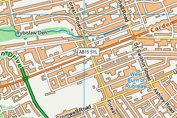 AB15 5YL map - OS VectorMap District (Ordnance Survey) AB15 5YL map - OS VectorMap District (Ordnance Survey)