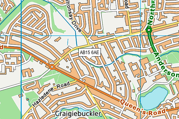 AB15 6AE map - OS VectorMap District (Ordnance Survey) AB15 6AE map - OS VectorMap District (Ordnance Survey)