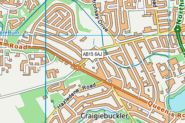 AB15 6AJ map - OS VectorMap District (Ordnance Survey)