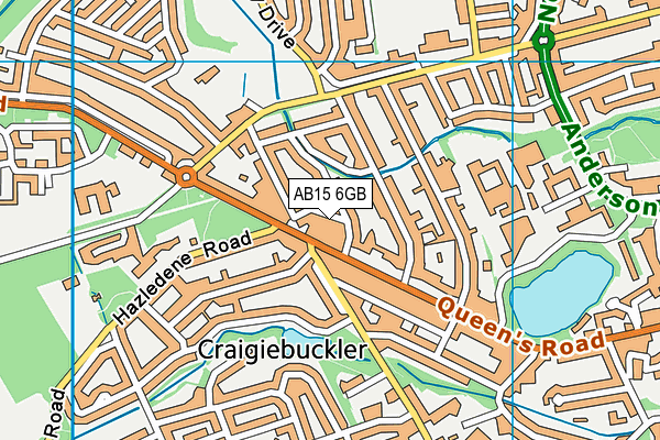AB15 6GB map - OS VectorMap District (Ordnance Survey)