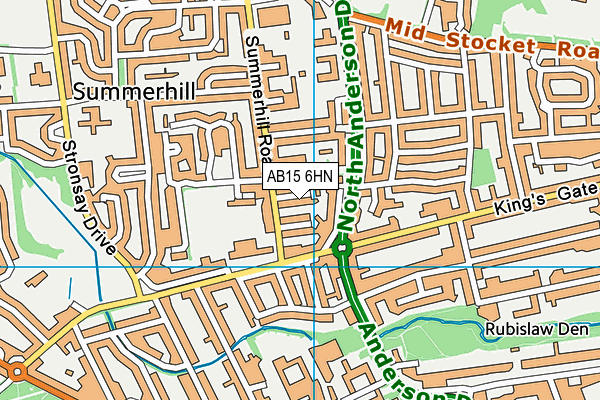 AB15 6HN map - OS VectorMap District (Ordnance Survey)
