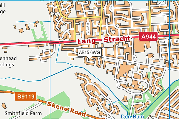 AB15 6WG map - OS VectorMap District (Ordnance Survey)