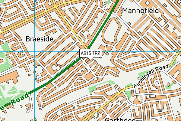 AB15 7PZ map - OS VectorMap District (Ordnance Survey) AB15 7PZ map - OS VectorMap District (Ordnance Survey)