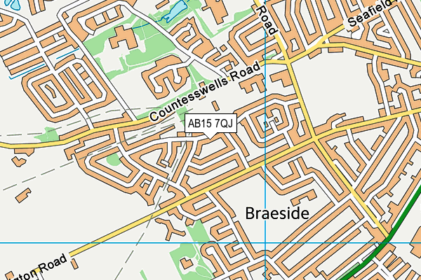 AB15 7QJ map - OS VectorMap District (Ordnance Survey) AB15 7QJ map - OS VectorMap District (Ordnance Survey)