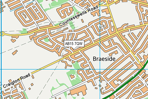 AB15 7QW map - OS VectorMap District (Ordnance Survey) AB15 7QW map - OS VectorMap District (Ordnance Survey)