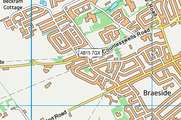 AB15 7QX map - OS VectorMap District (Ordnance Survey) AB15 7QX map - OS VectorMap District (Ordnance Survey)