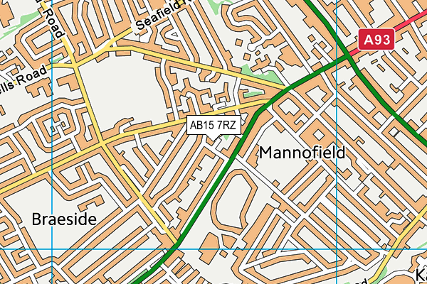 AB15 7RZ map - OS VectorMap District (Ordnance Survey) AB15 7RZ map - OS VectorMap District (Ordnance Survey)