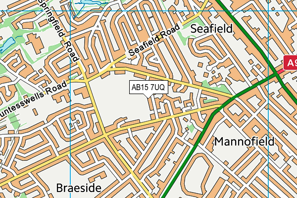 AB15 7UQ map - OS VectorMap District (Ordnance Survey) AB15 7UQ map - OS VectorMap District (Ordnance Survey)