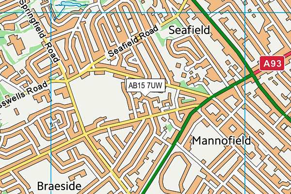AB15 7UW map - OS VectorMap District (Ordnance Survey) AB15 7UW map - OS VectorMap District (Ordnance Survey)