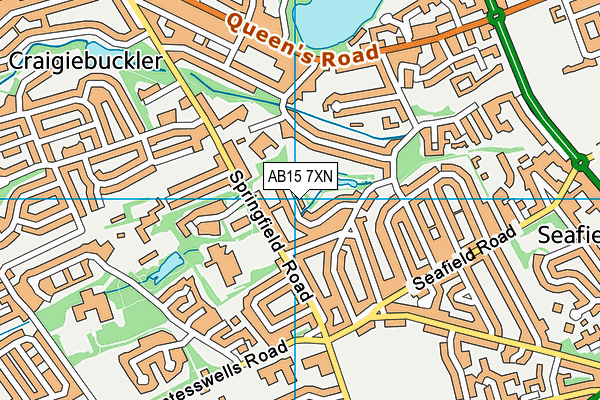 AB15 7XN map - OS VectorMap District (Ordnance Survey) AB15 7XN map - OS VectorMap District (Ordnance Survey)