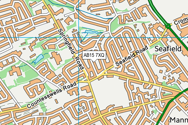 AB15 7XQ map - OS VectorMap District (Ordnance Survey) AB15 7XQ map - OS VectorMap District (Ordnance Survey)