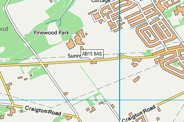 AB15 8AS map - OS VectorMap District (Ordnance Survey)