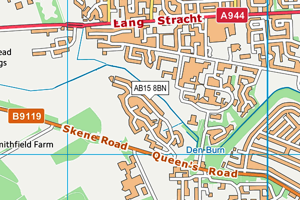 AB15 8BN map - OS VectorMap District (Ordnance Survey) AB15 8BN map - OS VectorMap District (Ordnance Survey)