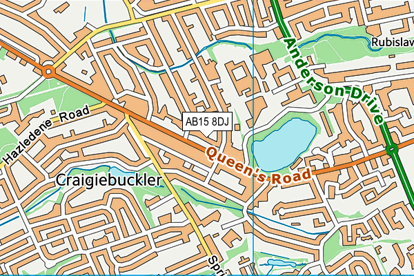 AB15 8DJ map - OS VectorMap District (Ordnance Survey) AB15 8DJ map - OS VectorMap District (Ordnance Survey)
