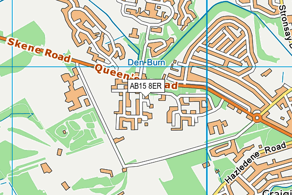 AB15 8ER map - OS VectorMap District (Ordnance Survey) AB15 8ER map - OS VectorMap District (Ordnance Survey)