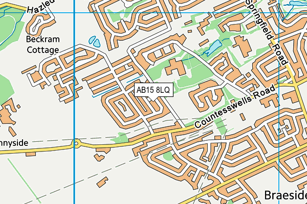 AB15 8LQ map - OS VectorMap District (Ordnance Survey) AB15 8LQ map - OS VectorMap District (Ordnance Survey)