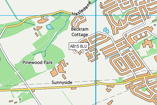 AB15 8LU map - OS VectorMap District (Ordnance Survey)