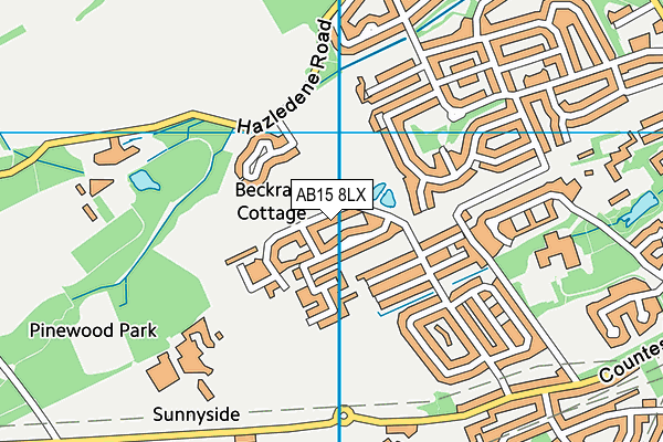 AB15 8LX map - OS VectorMap District (Ordnance Survey) AB15 8LX map - OS VectorMap District (Ordnance Survey)