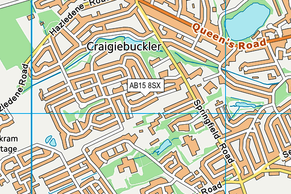 AB15 8SX map - OS VectorMap District (Ordnance Survey) AB15 8SX map - OS VectorMap District (Ordnance Survey)